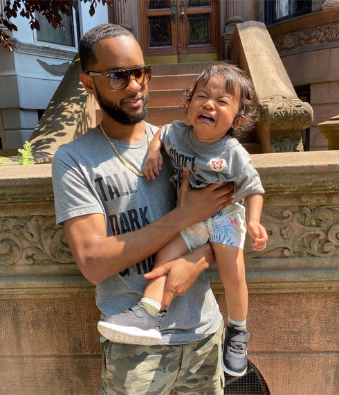 men, infant, baby clothing, daddys mini me, dad, son, tall dark and handsome, short dark and handsome, twin set